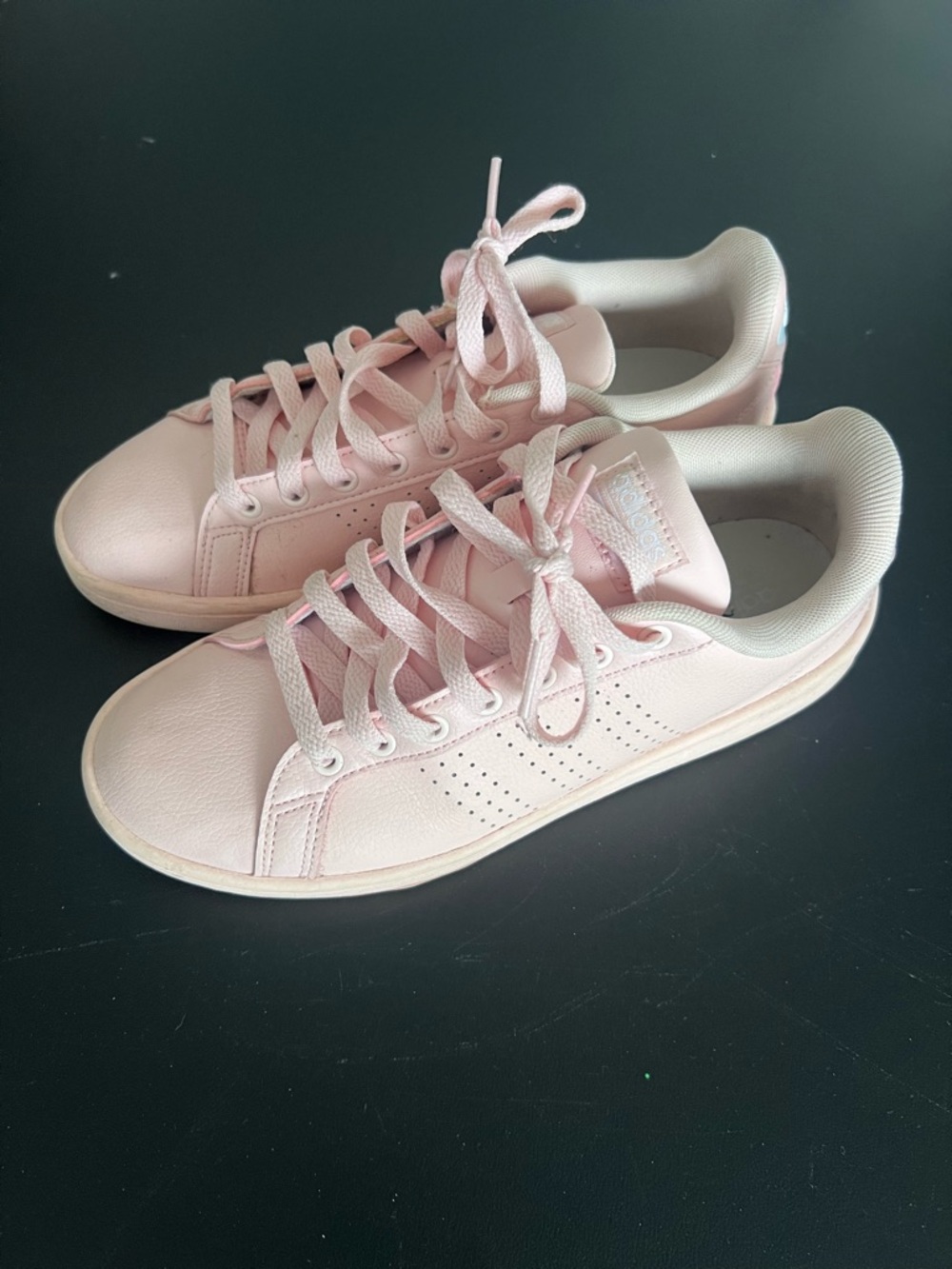 adidas Light Pink Low-Top Lace-Up Sneakers